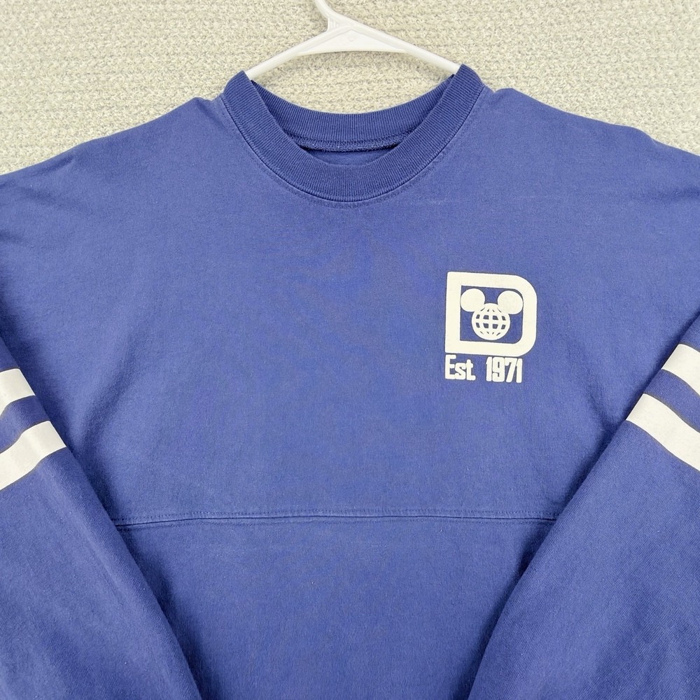 Disney Parks Spirit Jersey Small Walt Disney World Est 1971 Blue Long Sleeve USA - Picture 2 of 9